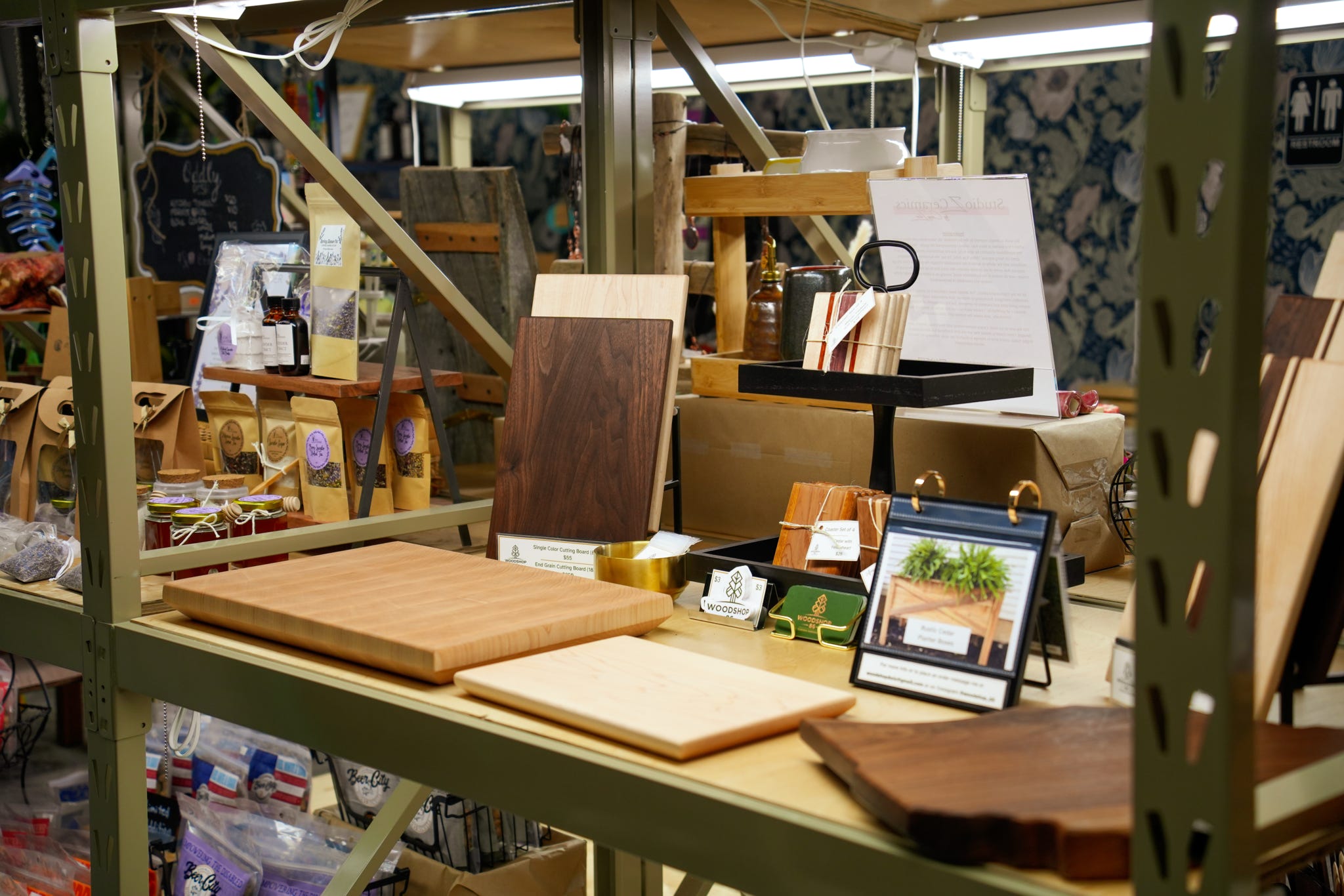 Handmade wooden cutting boards from local woodworkers